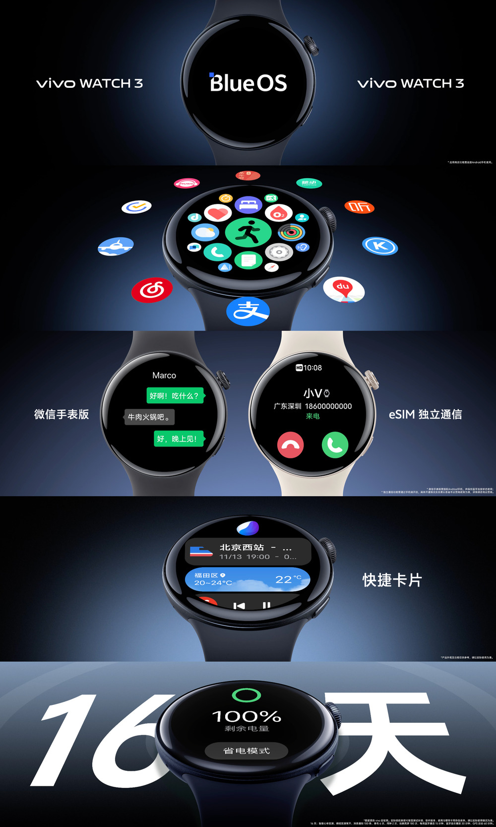 搭载蓝河操作系统 vivo WATCH 3全新发布1099元起