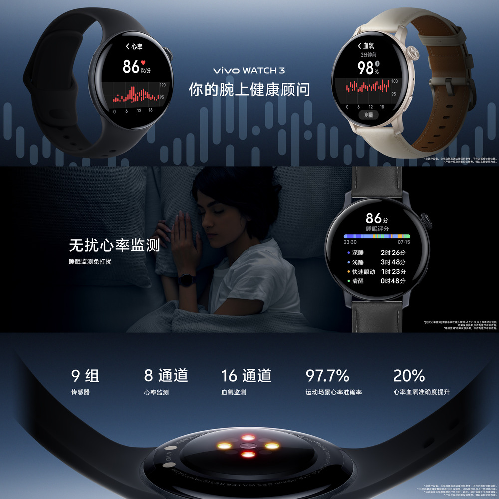 搭载蓝河操作系统 vivo WATCH 3全新发布1099元起